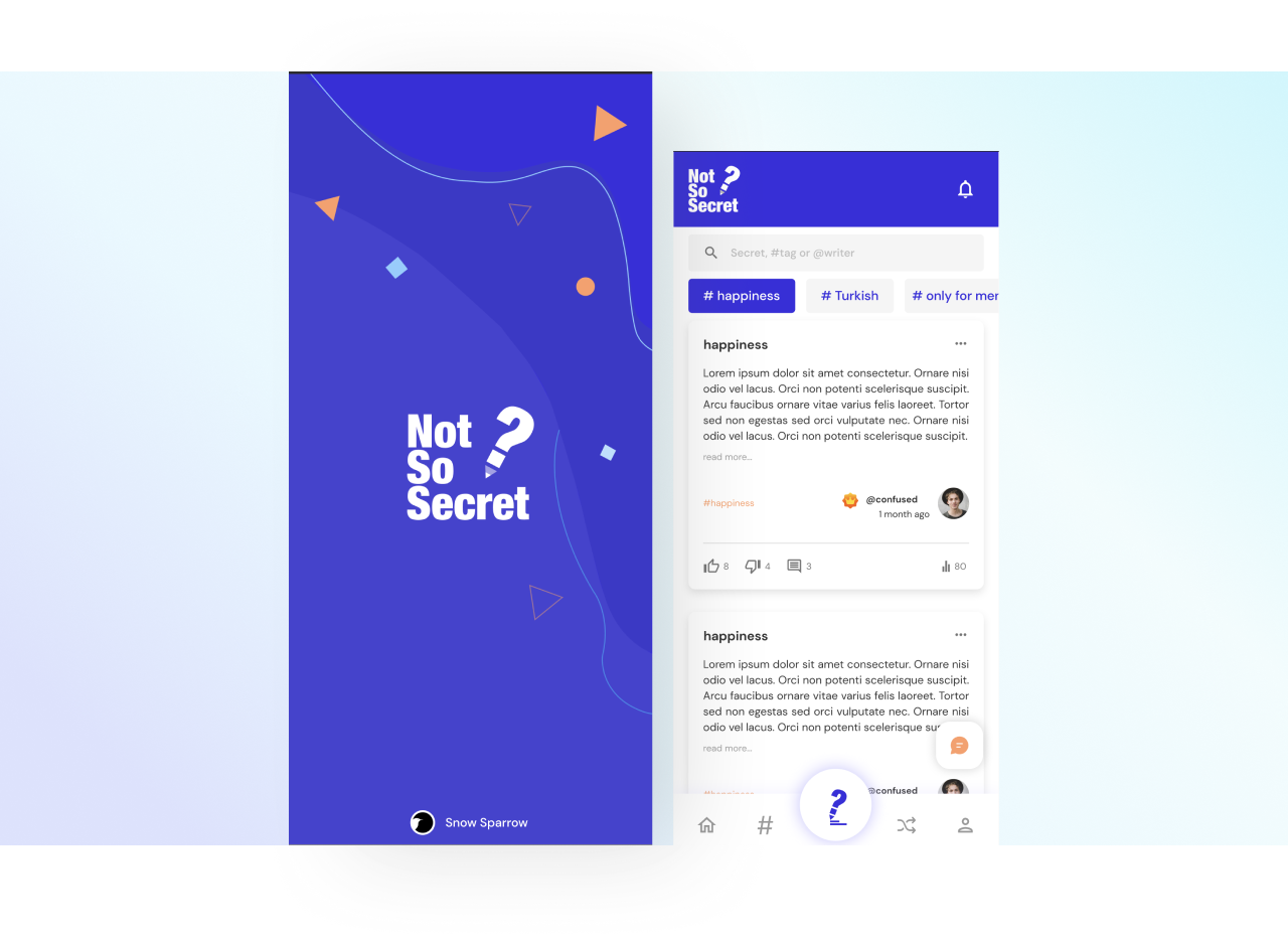 Not So Secret - Mobile App Design